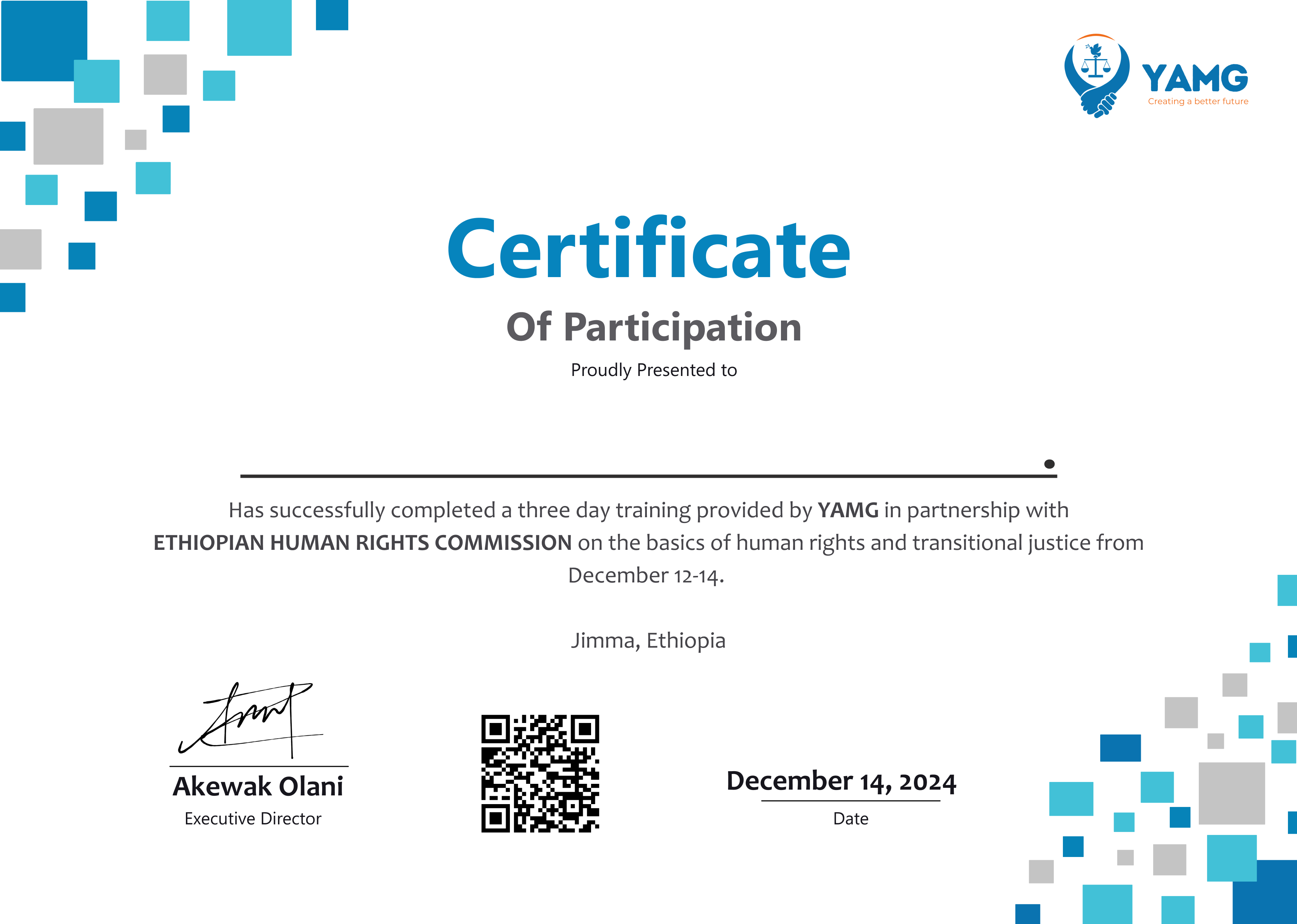 Elegant certificate template